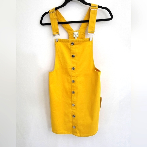 205 Collins Overalls Skirt Size Small Yellow NWT **Flaw*** see description - Picture 1 of 10